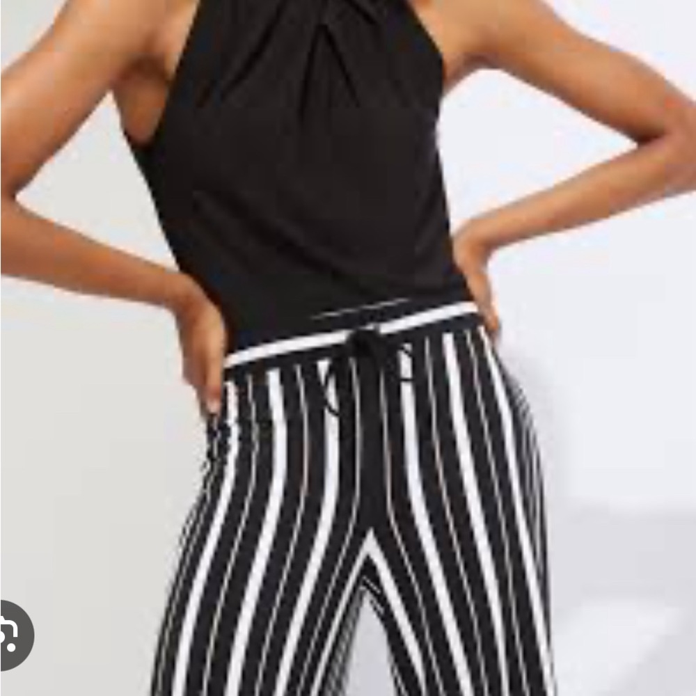 WHBM Wide-Leg Pants with stripes - Picture 2 of 6
